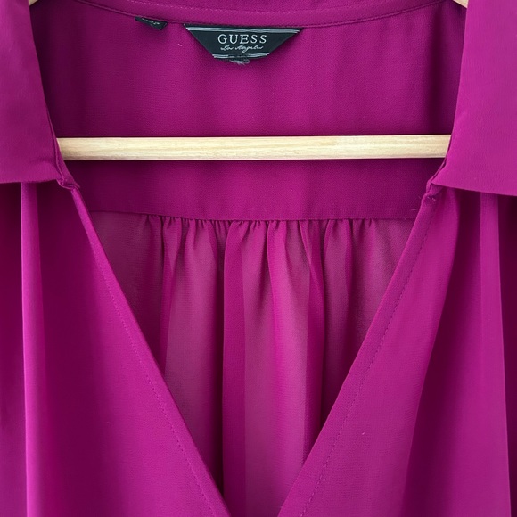 Guess Fuchsia Pink Blouse Size M (Estimated) - Picture 2 of 3